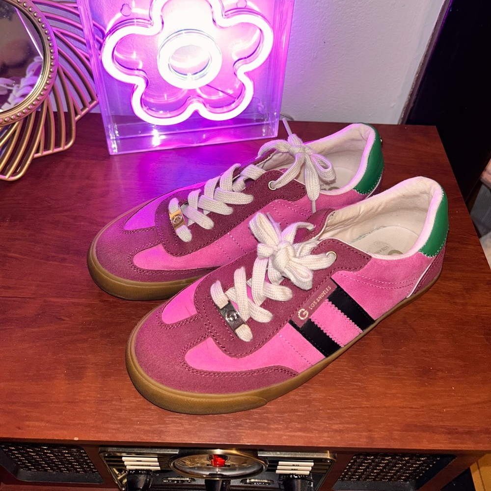 Guess Pink and Green Women's Sneakers